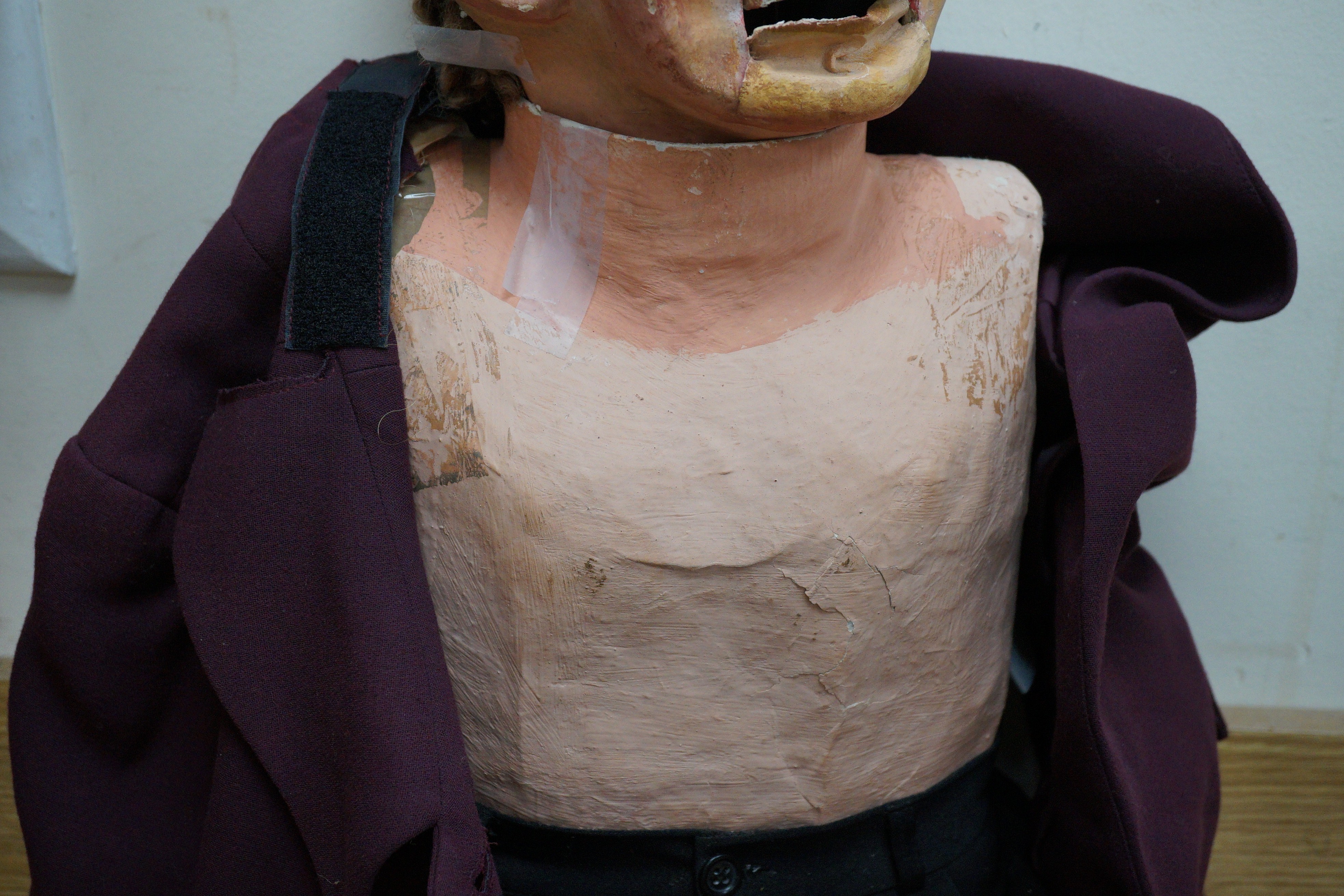 A papier mache ventriloquist's dummy